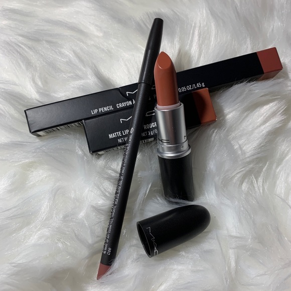 💄Mac x2💄Velvet Teddy lipstick/soar Lipliner new✨ - Picture 4 of 7